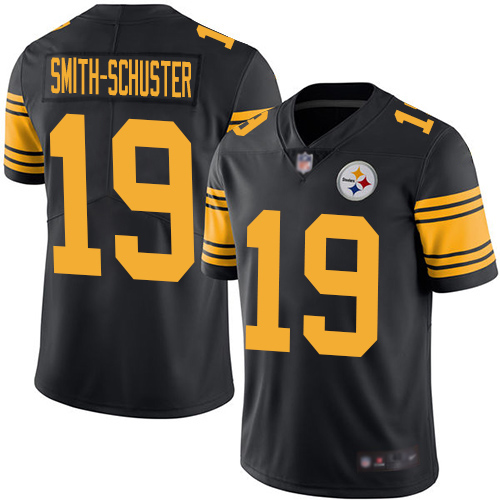Men Pittsburgh Steelers Football 19 Limited Black JuJu Smith Schuster Rush Vapor Untouchable Nike NFL Jersey